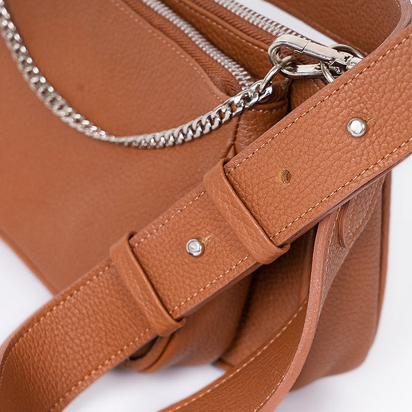 Verona Double Crossbody Bag Tan