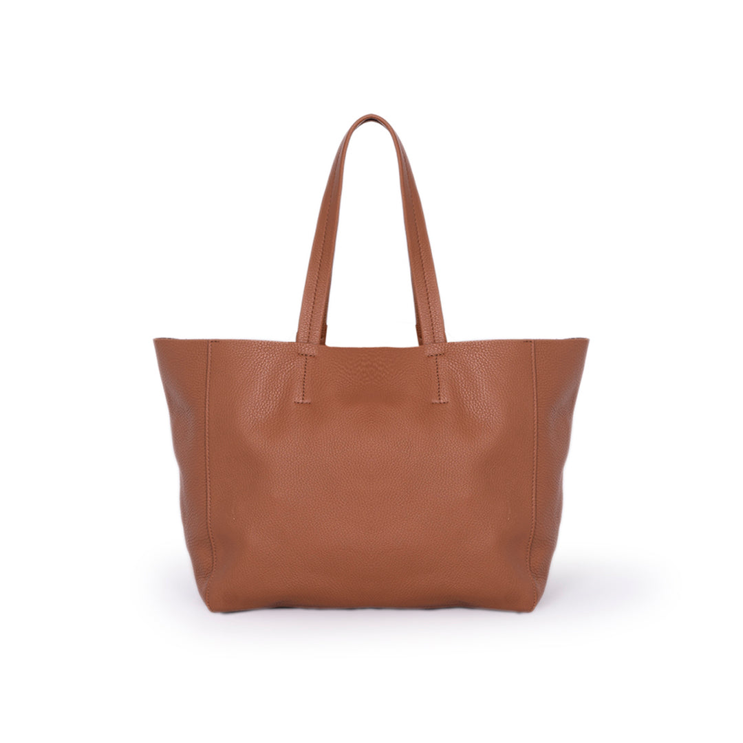 London Tote Midi Tan