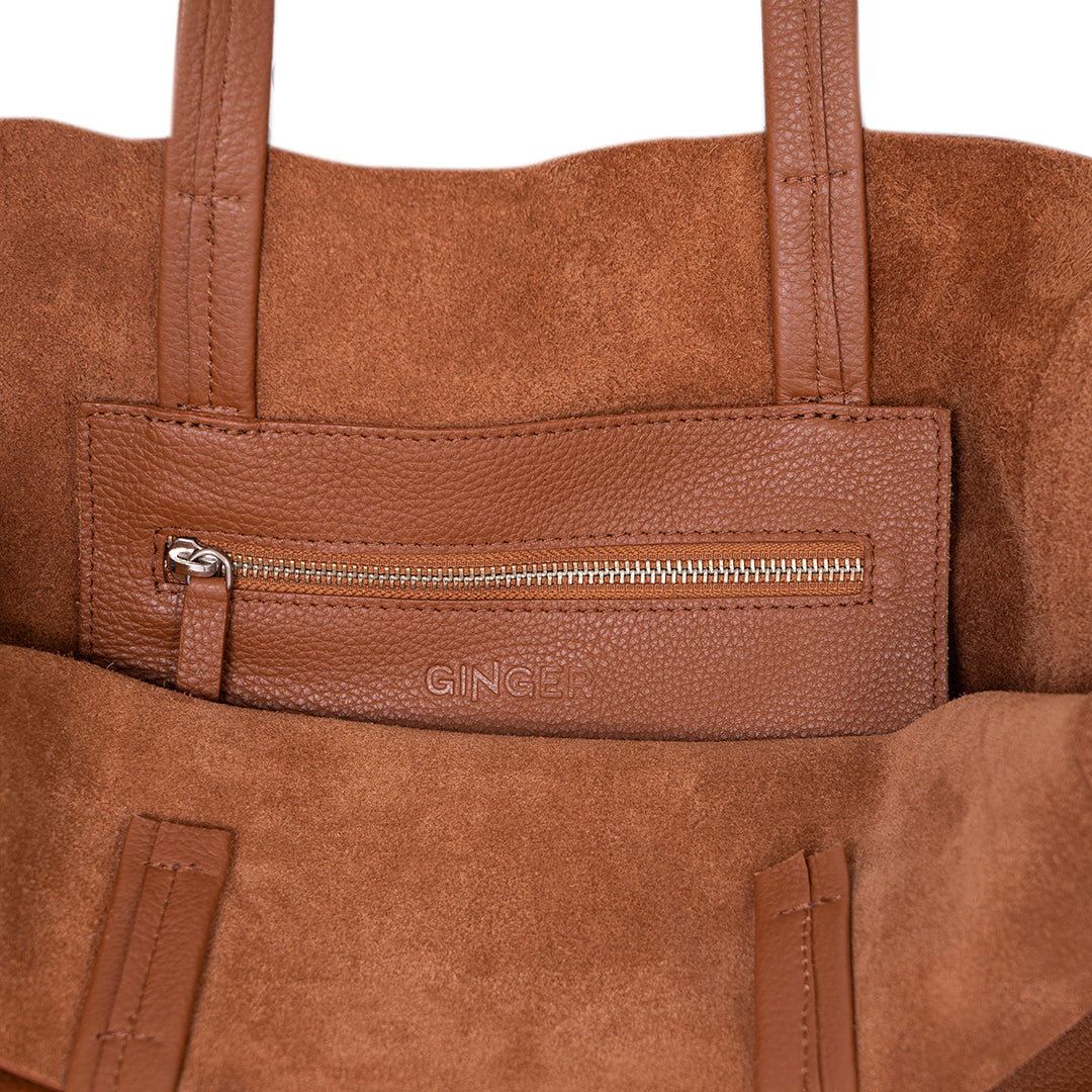 London Tote Midi Tan