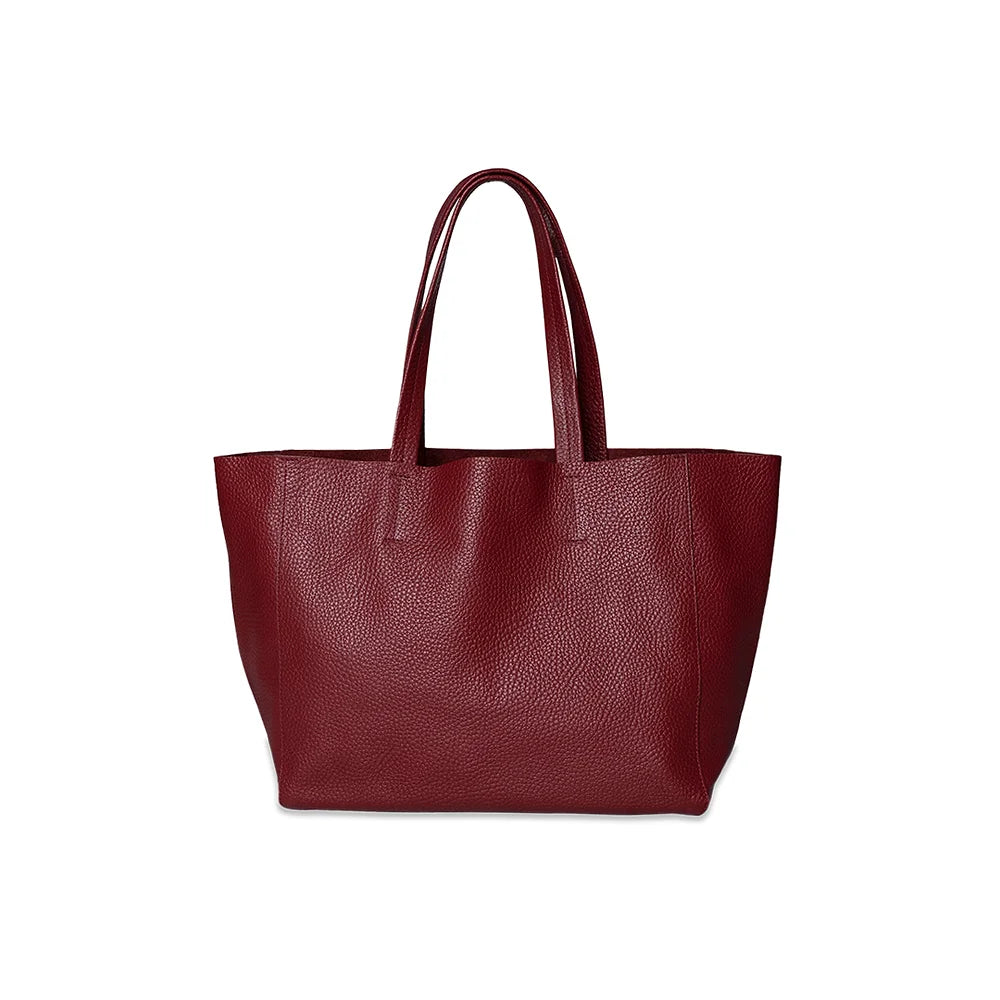 London Tote Midi Burgundy