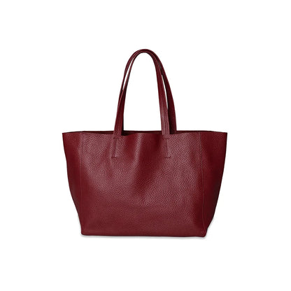 London Tote Midi Burgundy