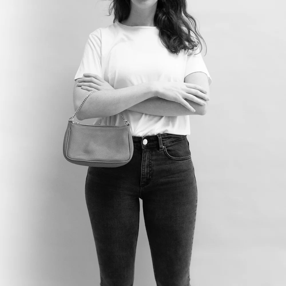 Verona Double Crossbody Bag Grey