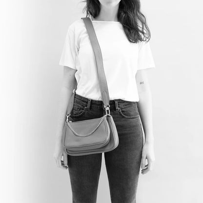 Verona Double Crossbody Bag Grey