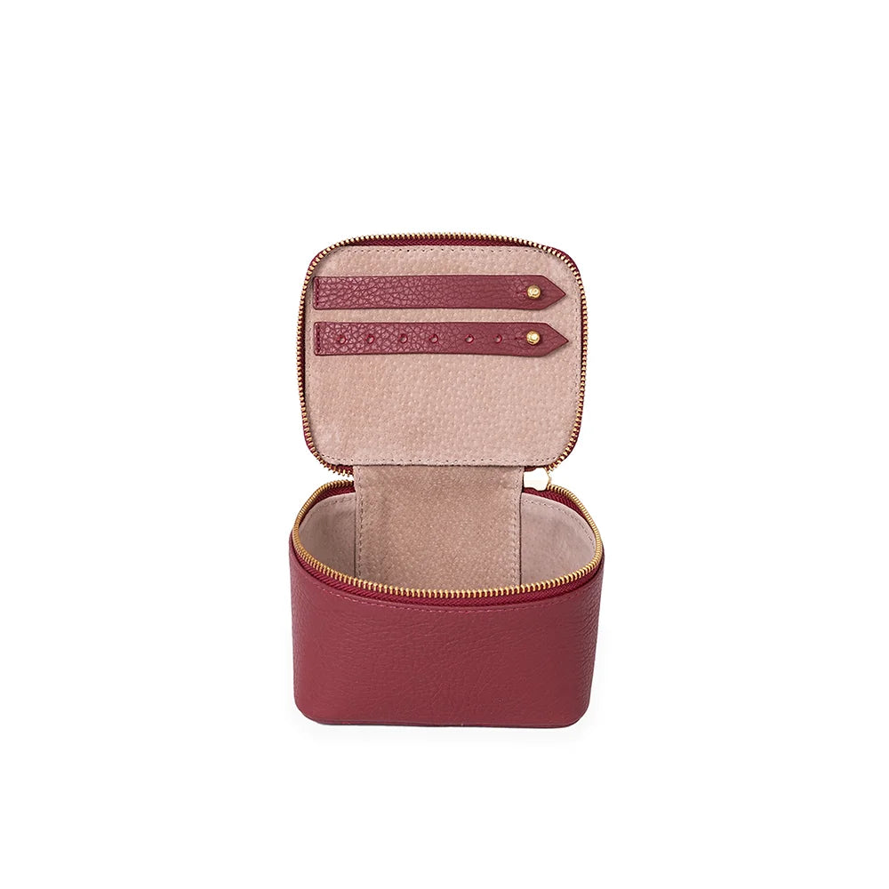 Capri Jewelry Case Small Burgundy