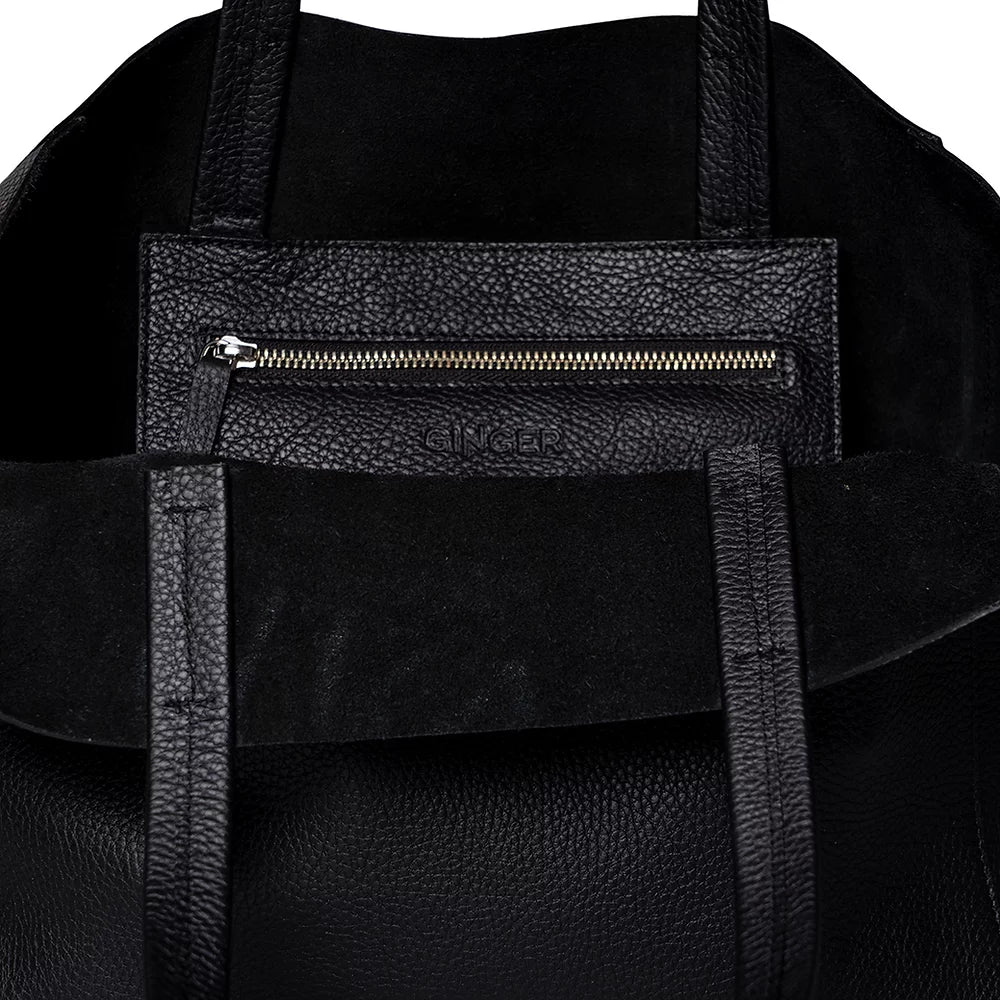 London Tote Midi Black