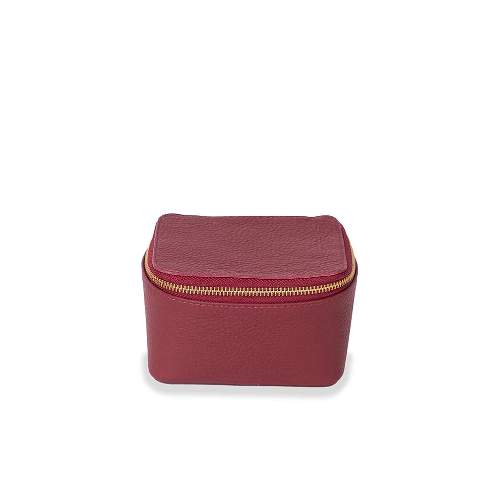 Capri Jewelry Case Small Burgundy