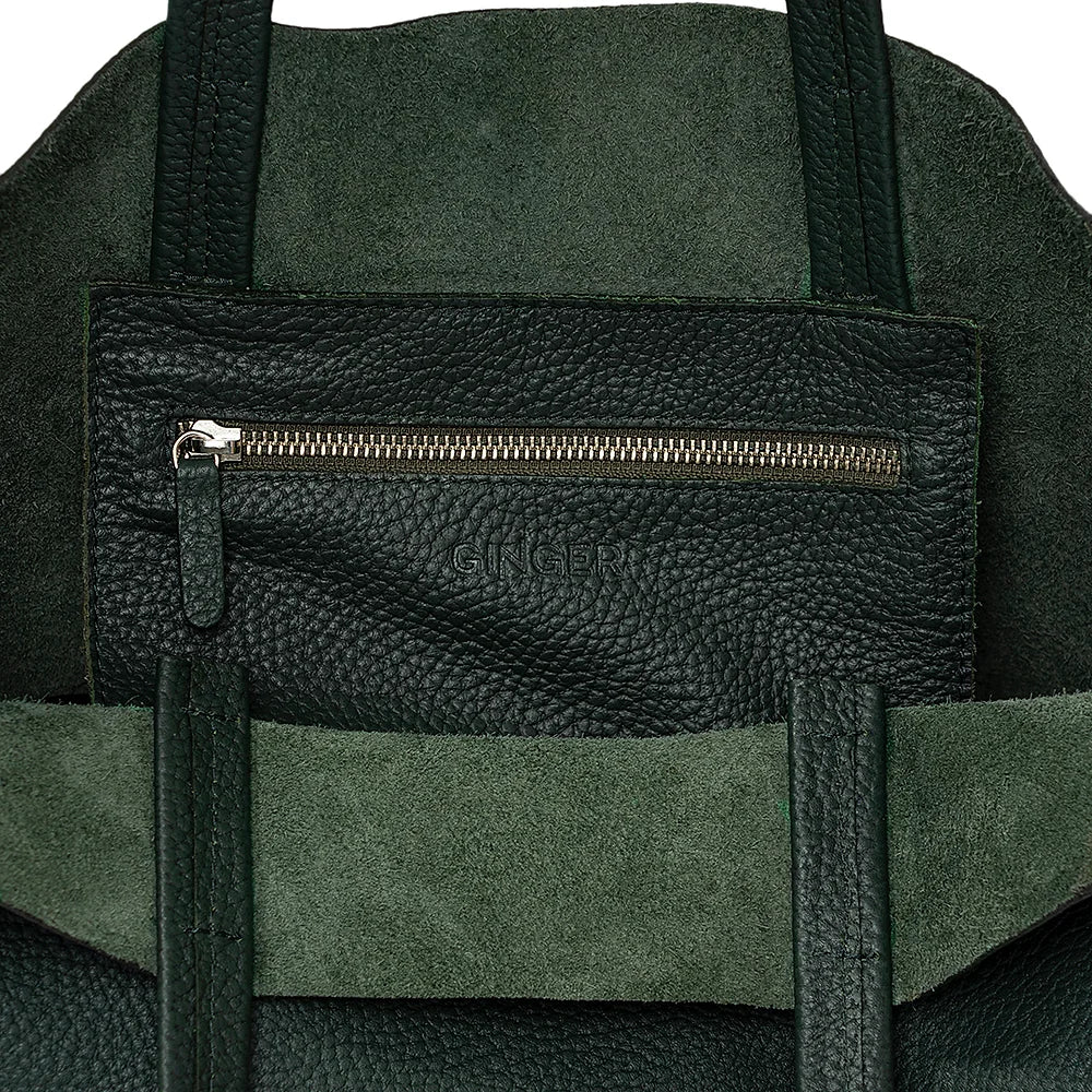 London Tote Midi Deep Green