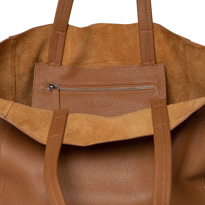 London Tote Midi Camel