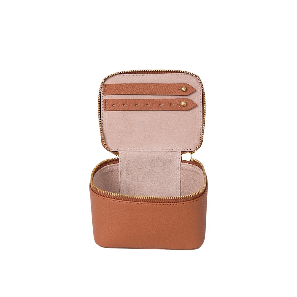 Capri Jewelry Case Small Tan