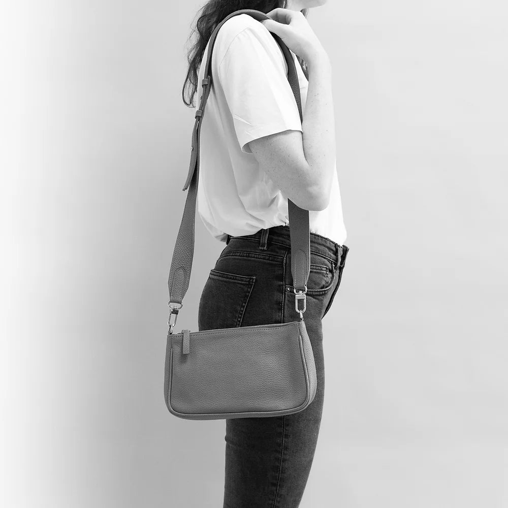 Verona Double Crossbody Bag Grey